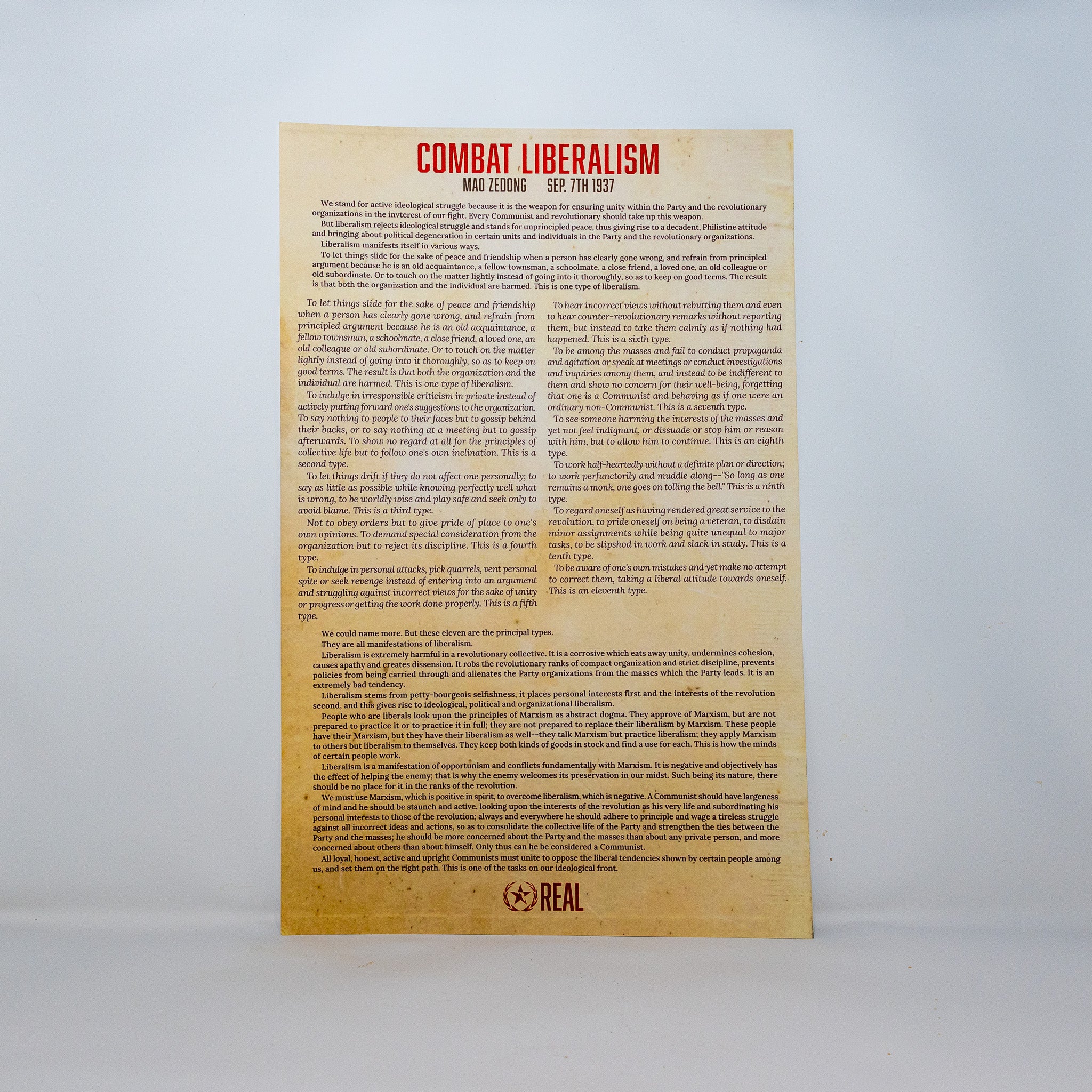Combat Liberalism Poster